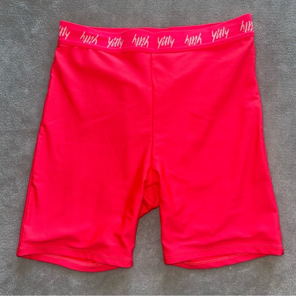 Yitty Pants - Yitty Major Label High Waist Short Spandex Logo Band Shorts